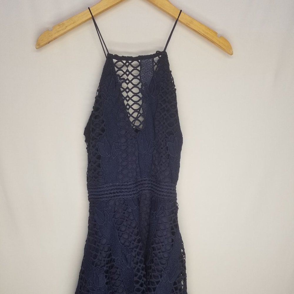 ENTRY BLUE FLORAL MINI DRESS